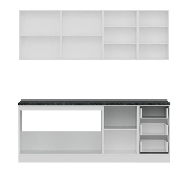 Minar 215 Cm Mutfak Dolabı Beyaz Dore 215-D2 - 2