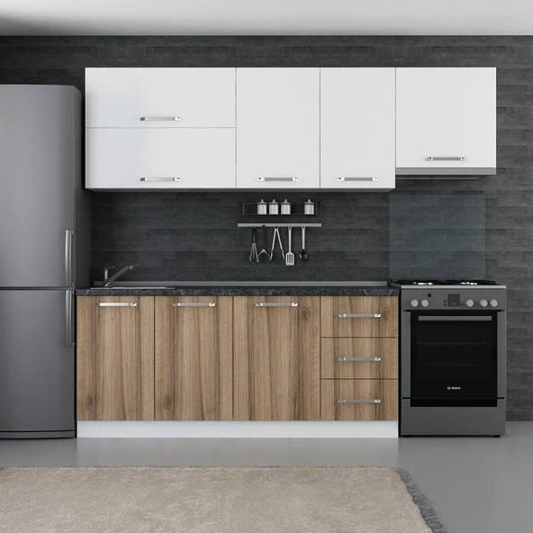 Minar 245 Cm Mutfak Dolabı Beyaz Dore 245-D5 ürün görseli