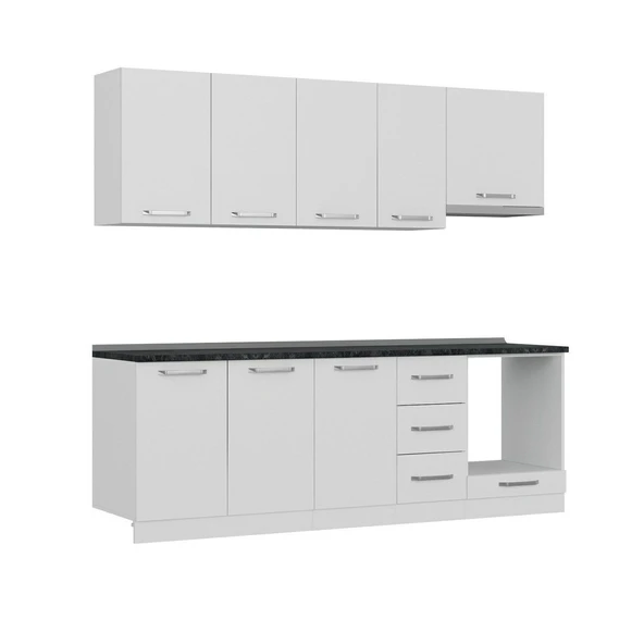 Minar 235 Cm Mutfak Dolabı Beyaz 235-B5 - Resim 6