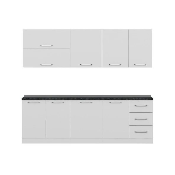 Minar 245 Cm Mutfak Dolabı Beyaz 245-B2 - Resim 5