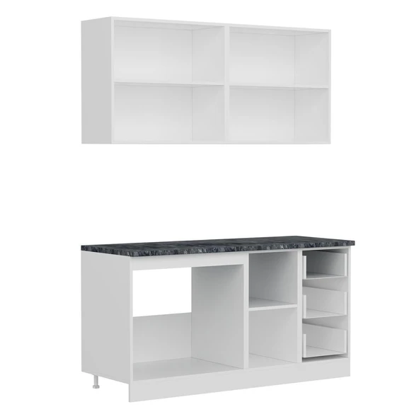 Minar 160 Cm Mutfak Dolabı Beyaz 160-B1 - Resim 7