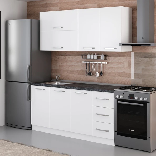 Minar 175 Cm Mutfak Dolabı Beyaz 175-B2 - Resim 5