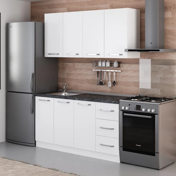 Minar 160 Cm Mutfak Dolabı Beyaz 160-B1 - Resim 5