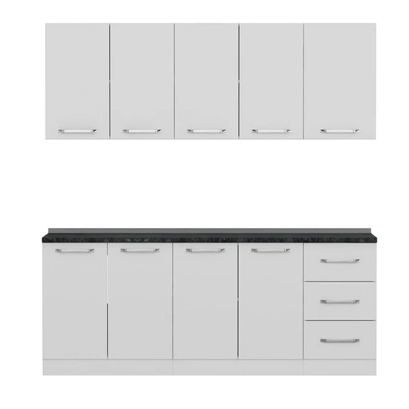 Minar 205 Cm Mutfak Dolabı Beyaz 205-B1 - Resim 5