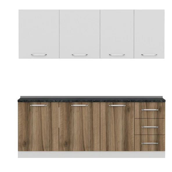 Minar 215 Cm Mutfak Dolabı Beyaz Dore 215-D2 - 5