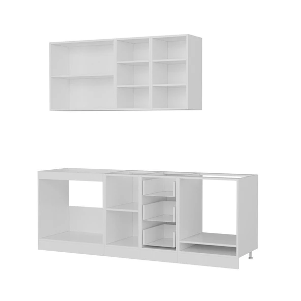 Minar 220 Cm Mutfak Dolabı Beyaz 220-B7 - Resim 4