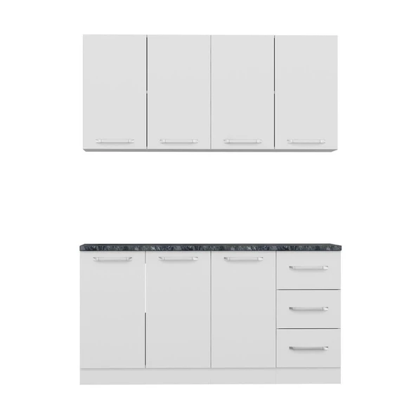 Minar 160 Cm Mutfak Dolabı Beyaz 160-B1 - Resim 6