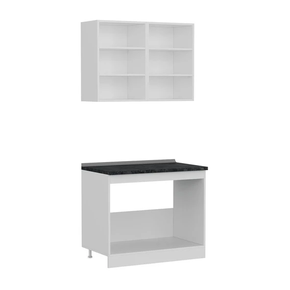 Minar 100 Cm Mutfak Dolabı Beyaz 100-B2 - Resim 7