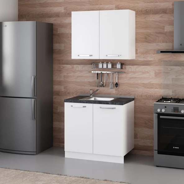 Minar 90 Cm Mutfak Dolabı Beyaz 90-B1 - Resim 3