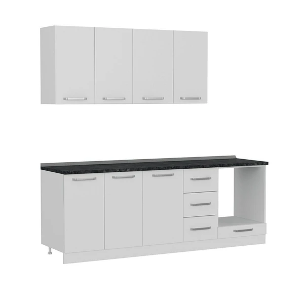 Minar 225 Cm Mutfak Dolabı Beyaz 225-B6 - Resim 6