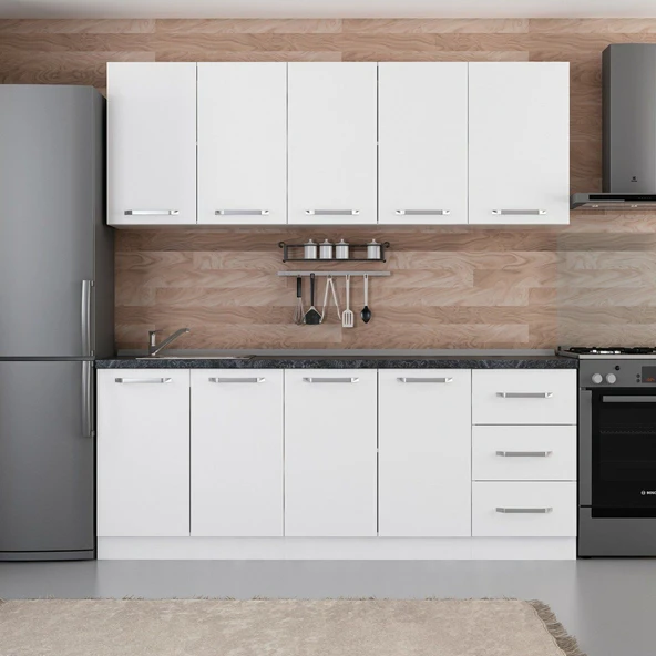 Minar 205 Cm Mutfak Dolabı Beyaz 205-B1 ürün görseli