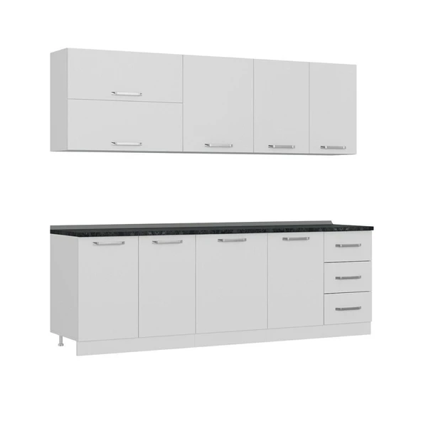 Minar 245 Cm Mutfak Dolabı Beyaz 245-B2 - Resim 6