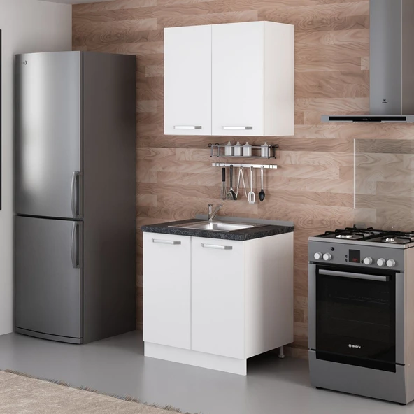 Minar 80 Cm Mutfak Dolabı Beyaz 80-B1 - Resim 5