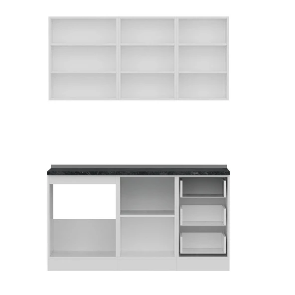 Minar 155 Cm Mutfak Dolabı Beyaz 155-B1 - Resim 2