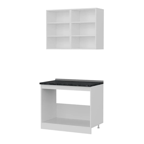 Minar 100 Cm Mutfak Dolabı Beyaz 100-B2 - Resim 4