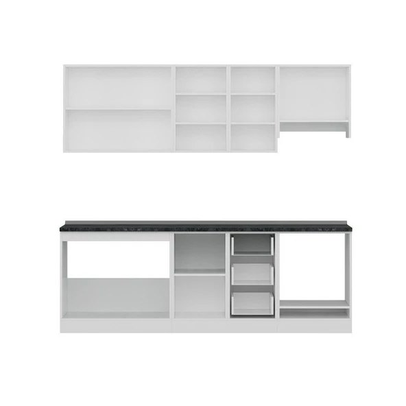 Minar 235 Cm Mutfak Dolabı Beyaz 235-B5 - Resim 2