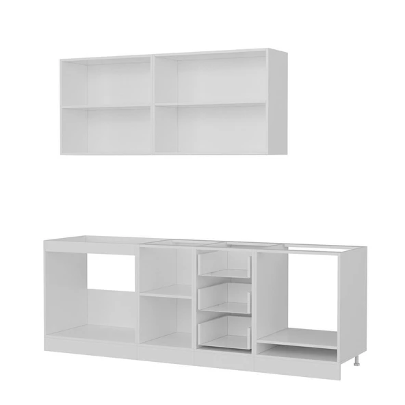 Minar 230 Cm Mutfak Dolabı Beyaz 230-B6 - Resim 4