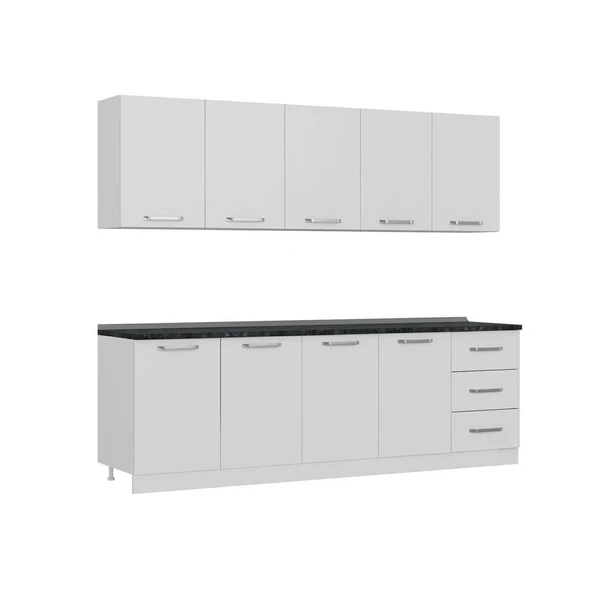 Minar 250 Cm Mutfak Dolabı Beyaz 250-B2 - Resim 6