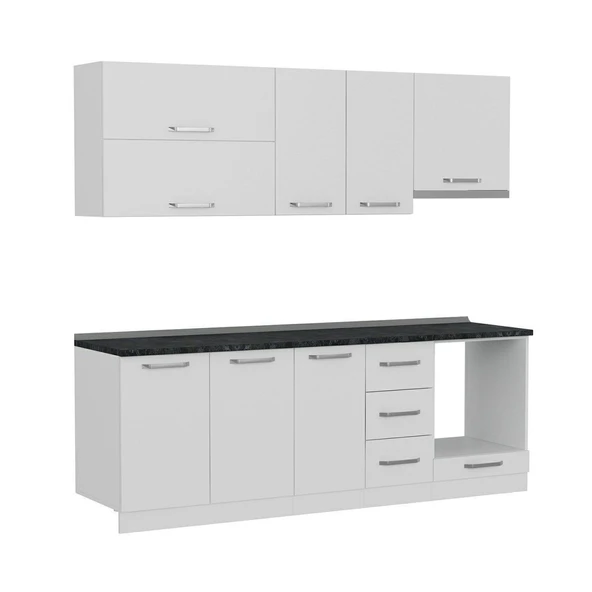 Minar 230 Cm Mutfak Dolabı Beyaz 230-B5 - Resim 6