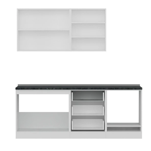 Minar 210 Cm Mutfak Dolabı Beyaz 210-B3 - Resim 2