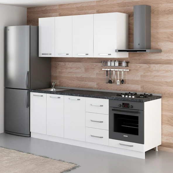 Minar 230 Cm Mutfak Dolabı Beyaz 230-B6 - Resim 3