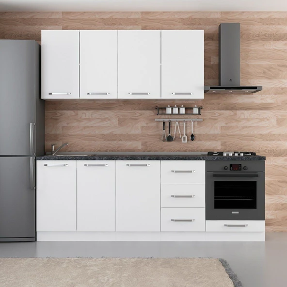 Minar 230 Cm Mutfak Dolabı Beyaz 230-B6 ürün görseli