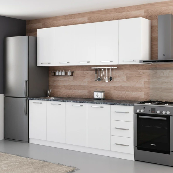 Minar 220 Cm Mutfak Dolabı Beyaz 220-B3 - Resim 3