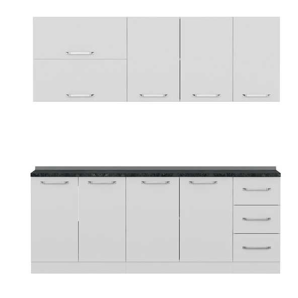 Minar 210 Cm Mutfak Dolabı Beyaz 210-B2 - Resim 5