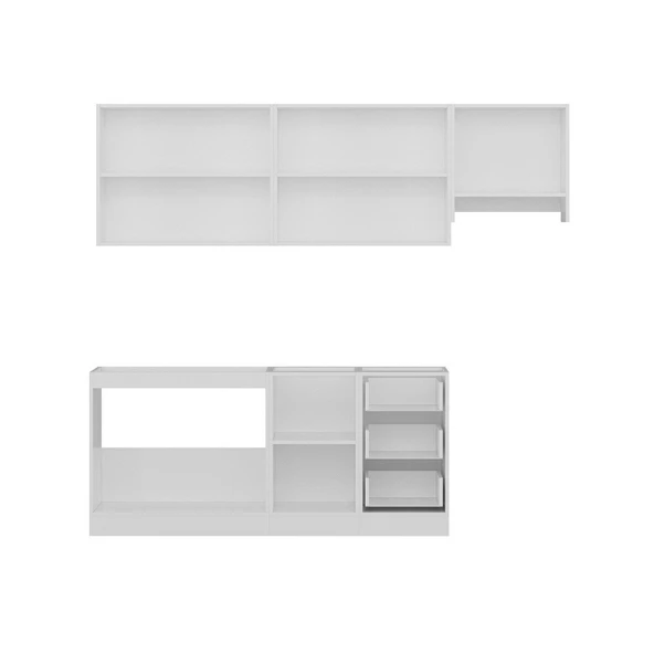 Minar 240 Cm Mutfak Dolabı Beyaz Dore 240-D5 - Resim 2