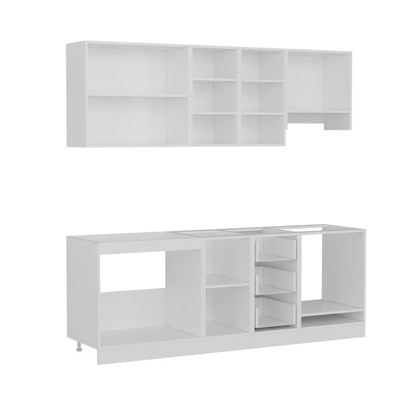 Minar 220 Cm Mutfak Dolabı Beyaz 220-B9 - Resim 7