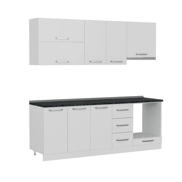 Minar 220 Cm Mutfak Dolabı Beyaz 220-B9 - Resim 6