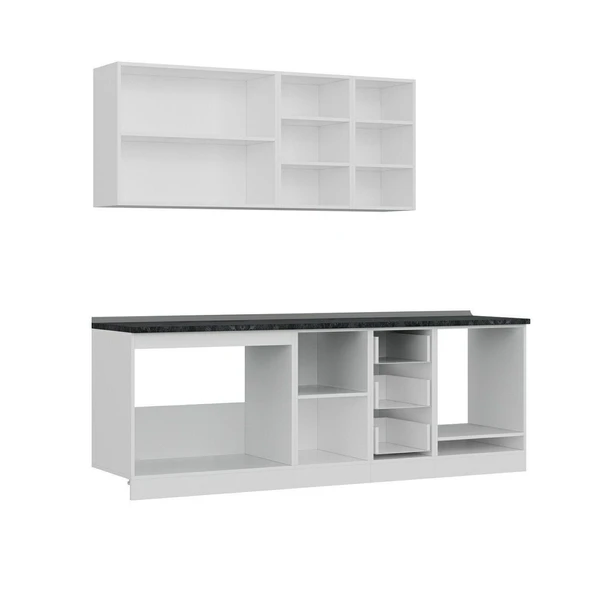 Minar 235 Cm Mutfak Dolabı Beyaz 235-B6 - Resim 7