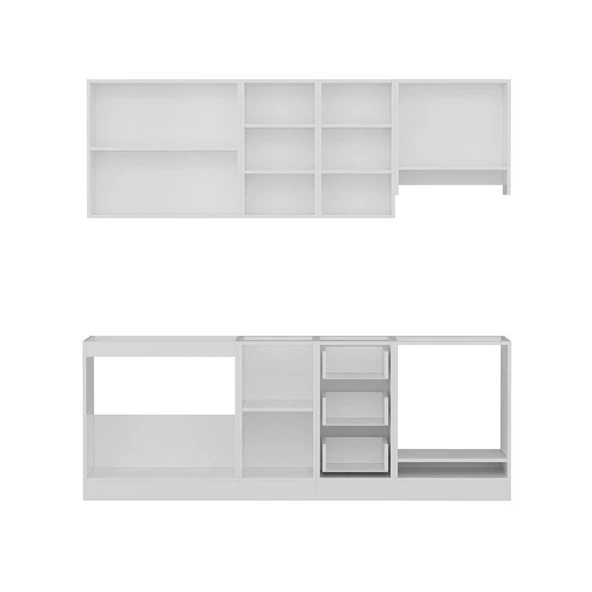 Minar 220 Cm Mutfak Dolabı Beyaz 220-B9 - Resim 2