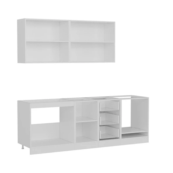 Minar 230 Cm Mutfak Dolabı Beyaz 230-B6 - Resim 7