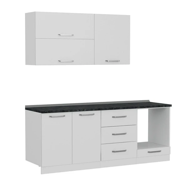 Minar 210 Cm Mutfak Dolabı Beyaz 210-B3 - Resim 6