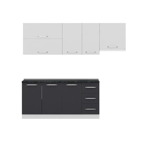 Minar 235 Cm Mutfak Dolabı Beyaz Antrasit 235-A7 - Resim 5