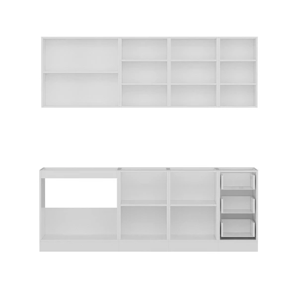 Minar 220 Cm Mutfak Dolabı Beyaz Dore 220-D2 - Resim 2