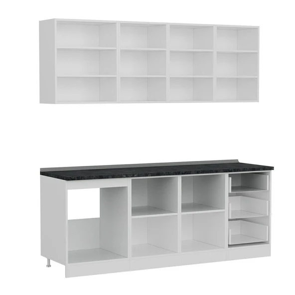 Minar 210 Cm Mutfak Dolabı Beyaz 210-B1 - Resim 7