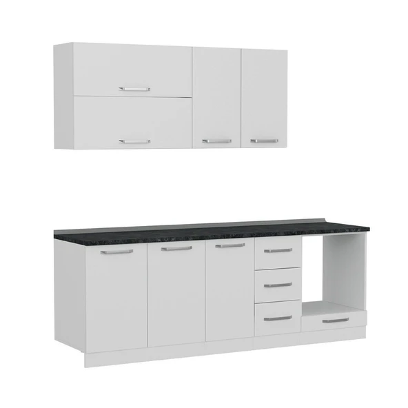 Minar 230 Cm Mutfak Dolabı Beyaz 230-B3 - Resim 6