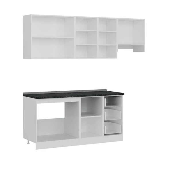 Minar 225 Cm Mutfak Dolabı Beyaz 225-B4 - Resim 7