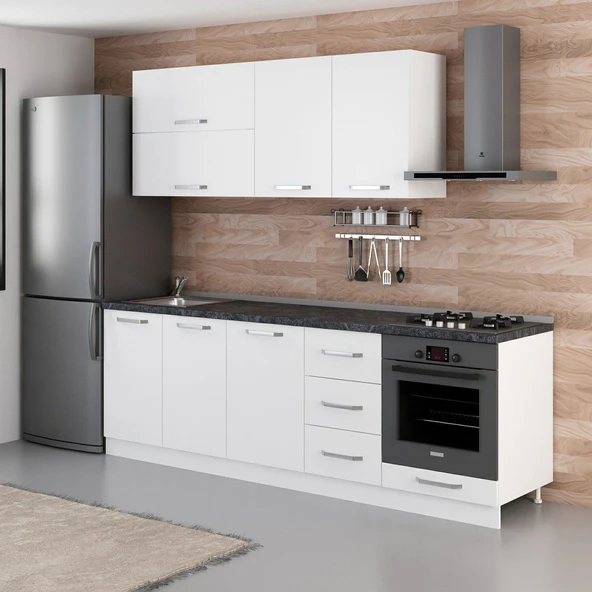 Minar 245 Cm Mutfak Dolabı Beyaz 245-B4 - Resim 3