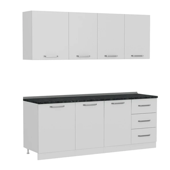 Minar 210 Cm Mutfak Dolabı Beyaz 210-B1 - Resim 6