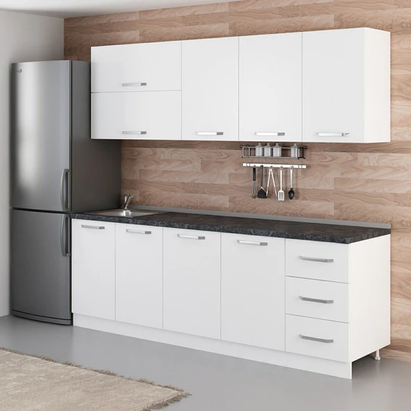 Minar 235 Cm Mutfak Dolabı Beyaz 235-B2 - Resim 3