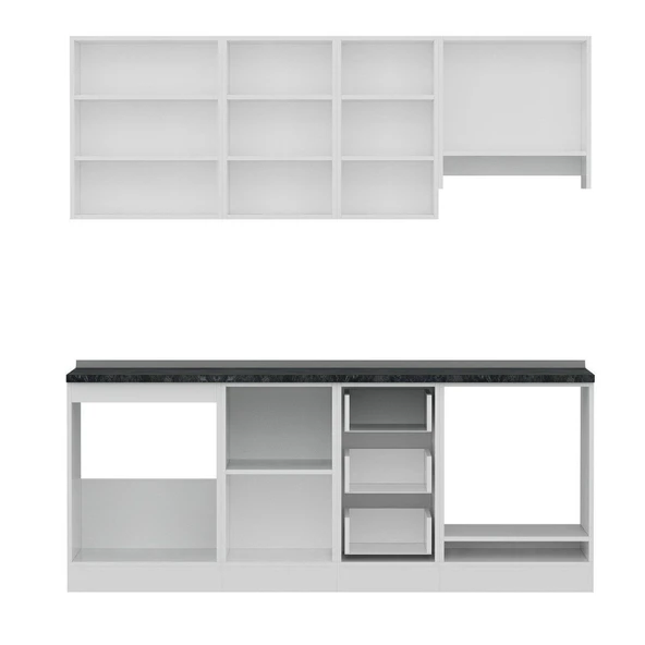 Minar 205 Cm Mutfak Dolabı Beyaz 205-B5 - Resim 2