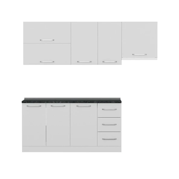 Minar 225 Cm Mutfak Dolabı Beyaz 225-B4 - Resim 5