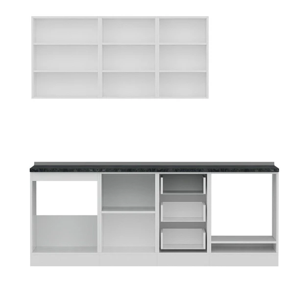 Minar 215 Cm Mutfak Dolabı Beyaz 215-B3 - Resim 2