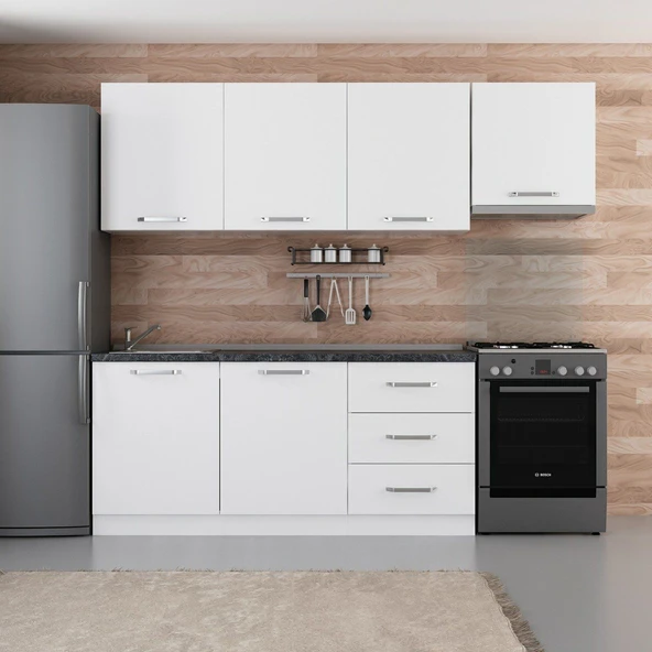 Minar 240 Cm Mutfak Dolabı Beyaz 240-B8 ürün görseli 1