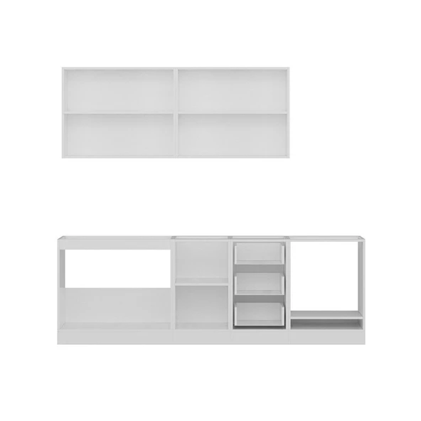 Minar 240 Cm Mutfak Dolabı Beyaz Dore 240-D4 - Resim 2