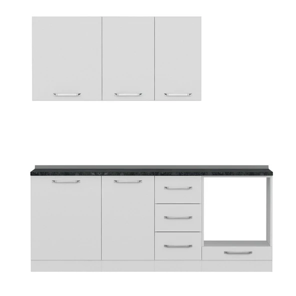 Minar 205 Cm Mutfak Dolabı Beyaz 205-B3 - Resim 5