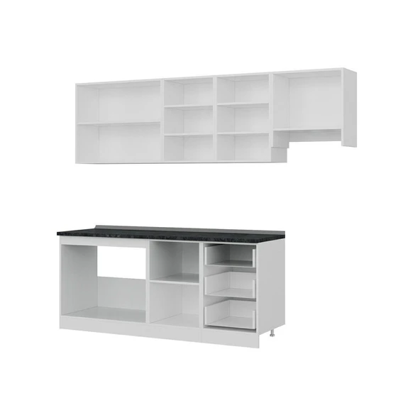 Minar 250 Cm Mutfak Dolabı Beyaz 250-B4 - Resim 4